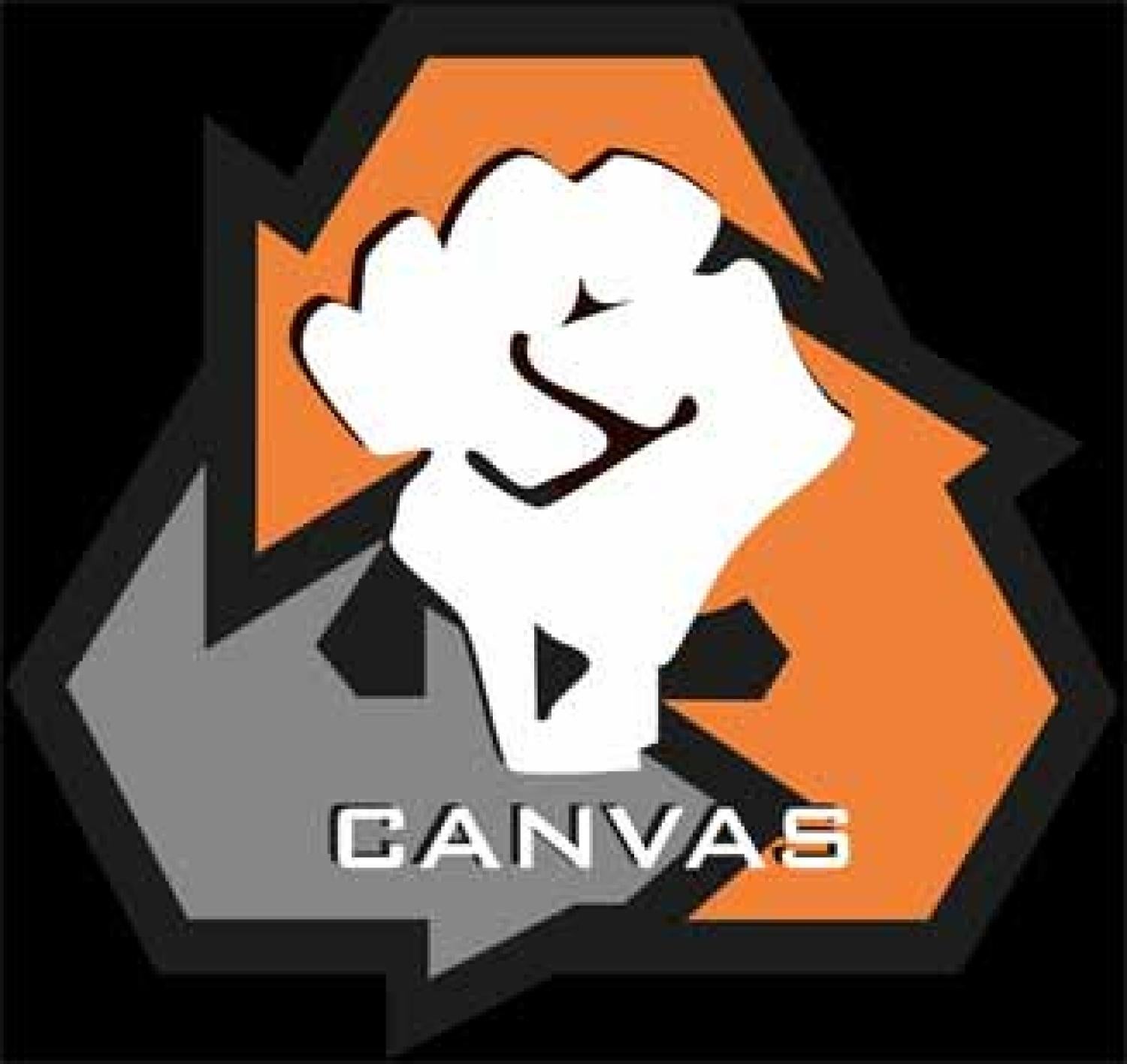 Canvas logo with fist