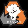 Canvas logo with fist.