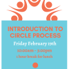 introduction to circle process and event details, orange and teal color logo