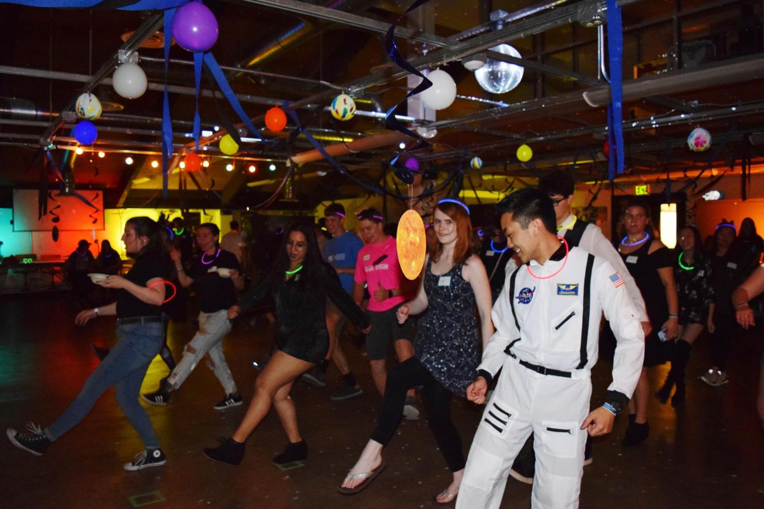 Students dancing at Moonwalk Dance