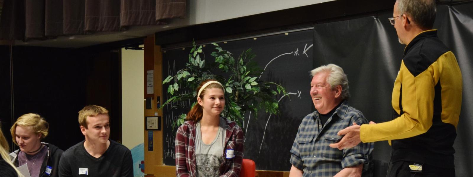 Students with Jim Stuart and Chris