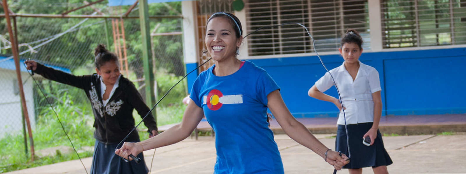 CU Peace Corps - young woman jumping rope