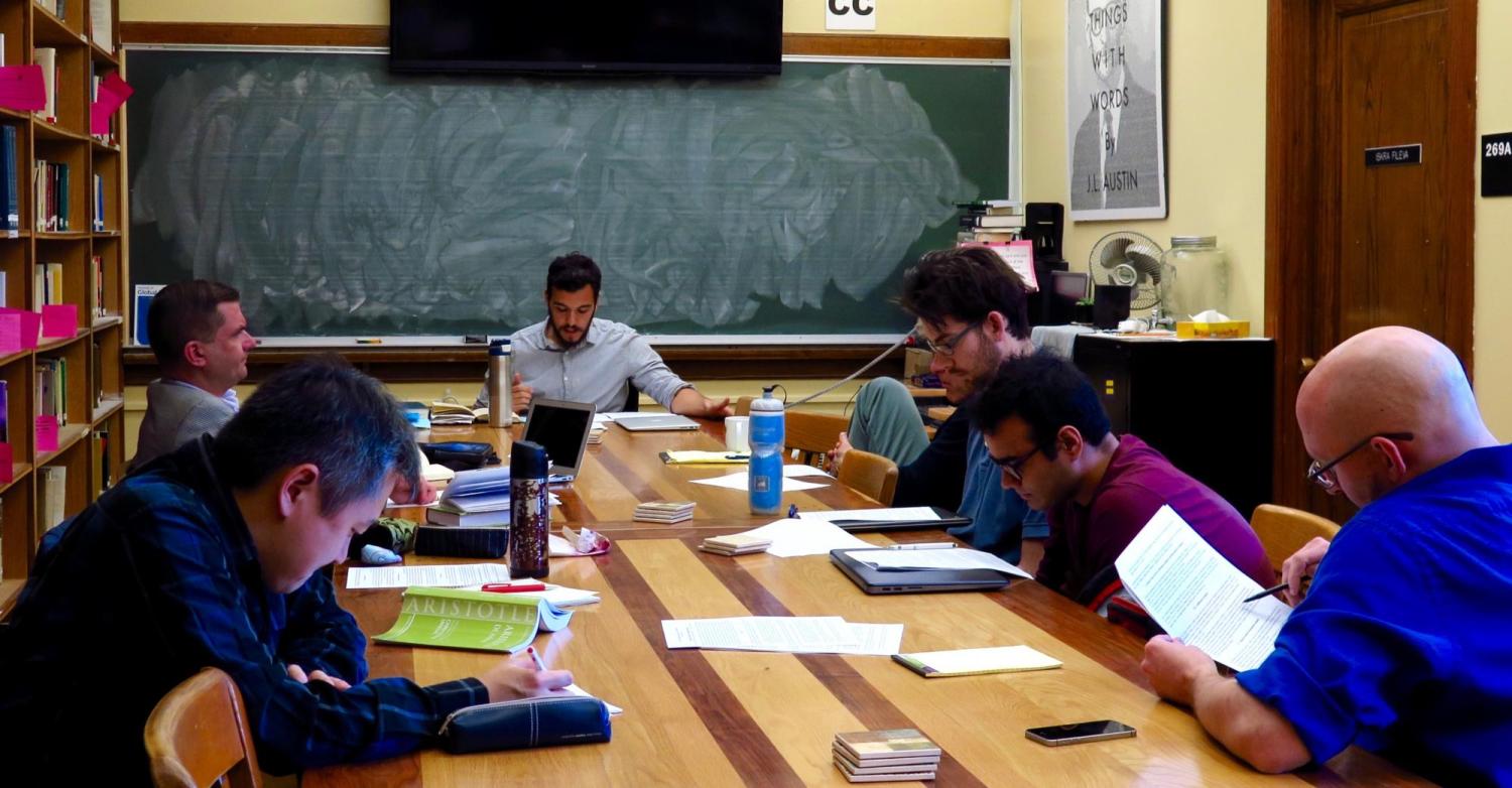 Daniel Coren presenting at a History of Philosophy workshop
