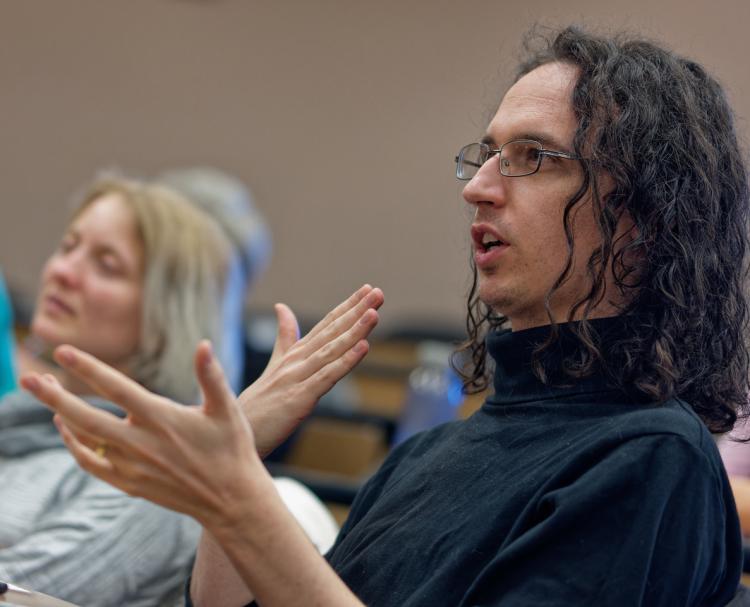 Grad students in class