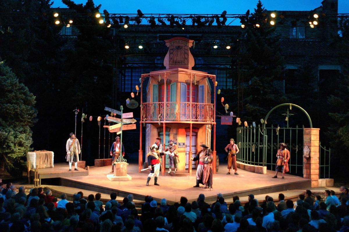 People watching Shakespeare in the Park