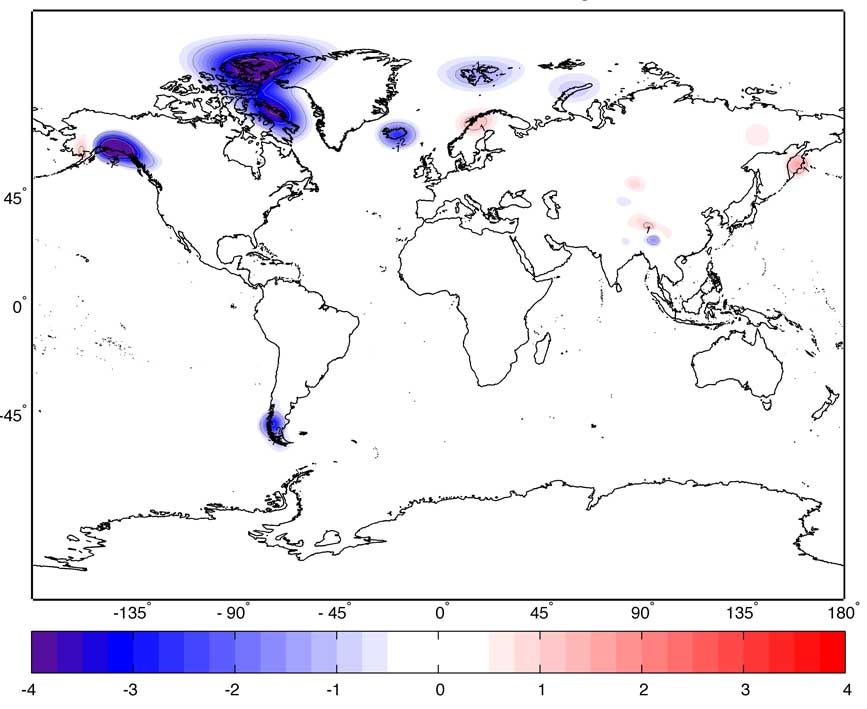 GRACE Satellite Mission Map graphic