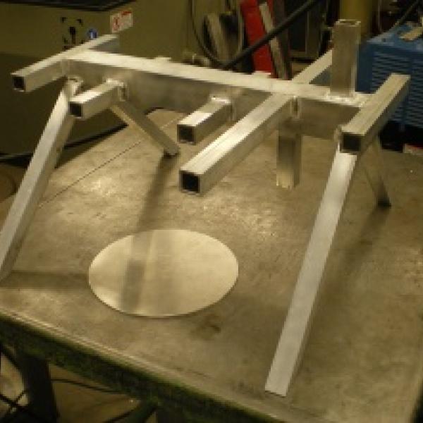 Welded aluminum frame for Robot Submarine