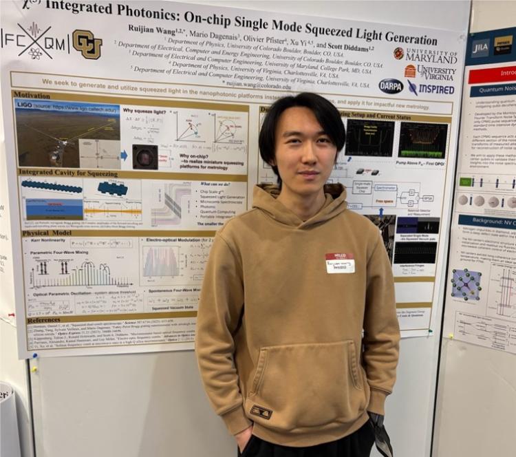 Ruijian Wang presents a poster