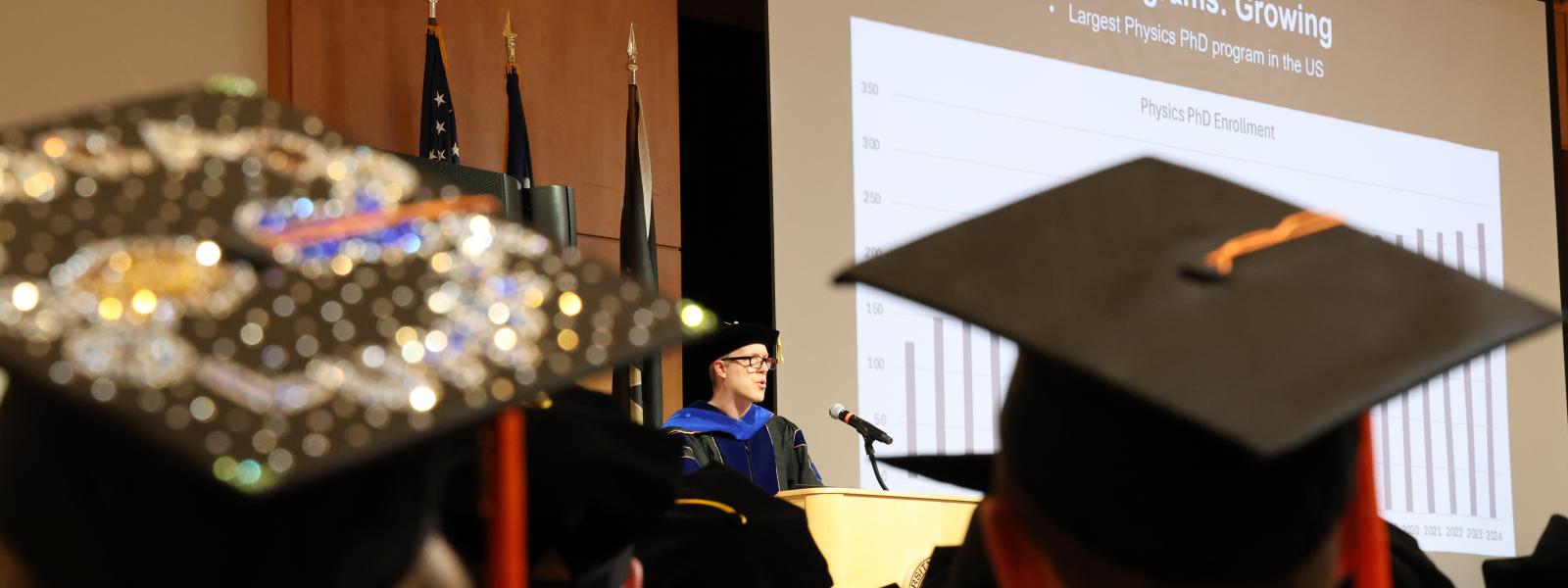 Students with graduation caps
