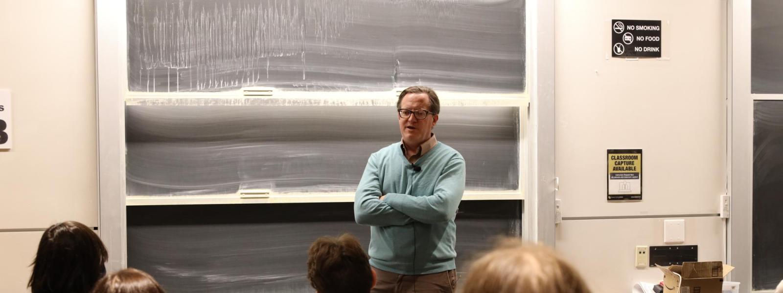 Scott Davis presents to the Quantum Scholars students