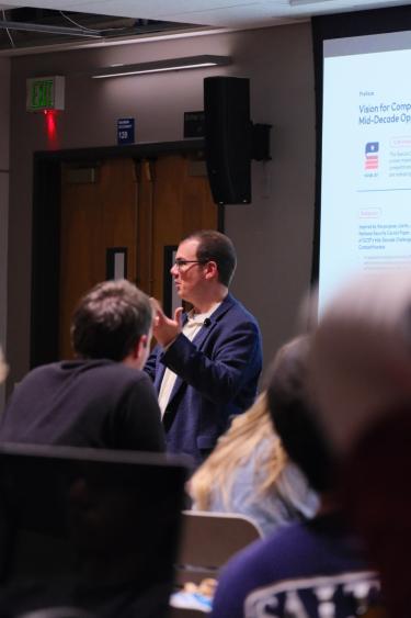 Ryan Carpenter speaks with the Quantum Scholars