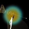 Illustration depicting a person drawing a wave line