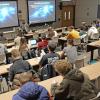 Professor Noah Finkelstein addresses the Quantum Scholars