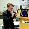 Alex Doner pictured with a telescope. Image credit Daily Camera/Matthew Jonas