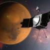 Illustration of MAVEN Satellite orbiting Mars