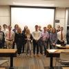 Students pictured at the Sigma Pi Sigma induction ceremony