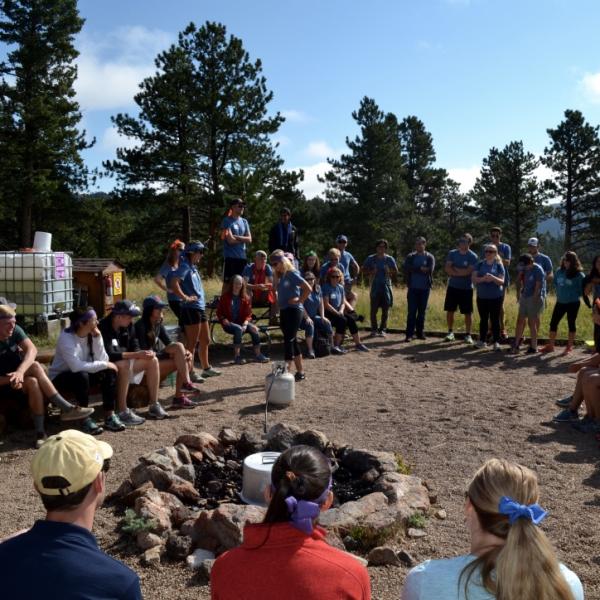 The student staff introduces themselves to the new cohort
