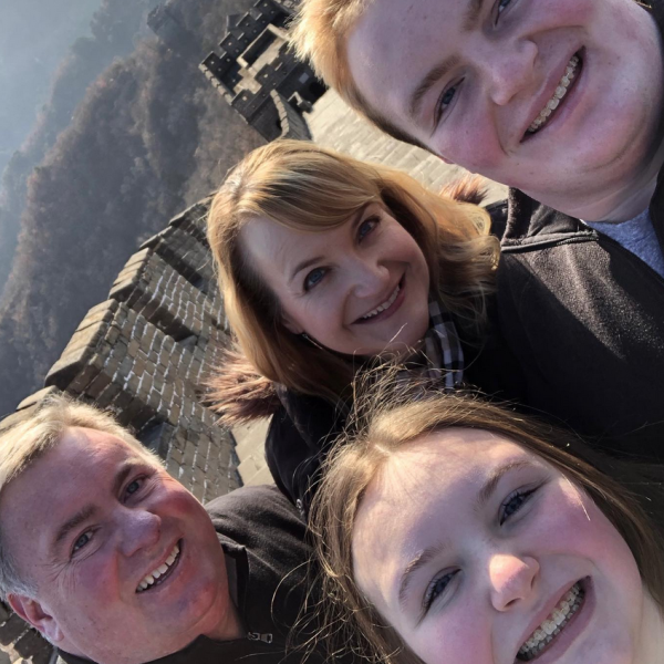 Brad Dempsey and Family on Great Wall