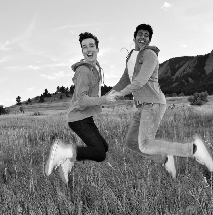 Krish and Daniel jumping