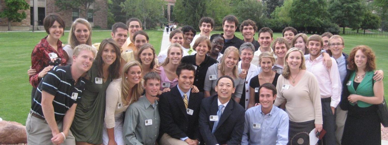 The student staff of 2008-2009 take a group photo