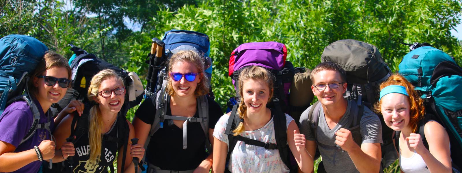 PLC students ready to head into the backcountry for the 2016 Applied Leadership Wilderness Course