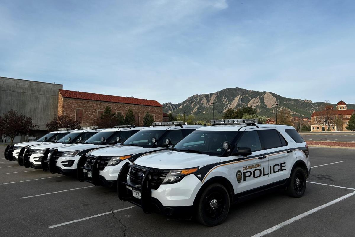 CUPD police cars outside of police station
