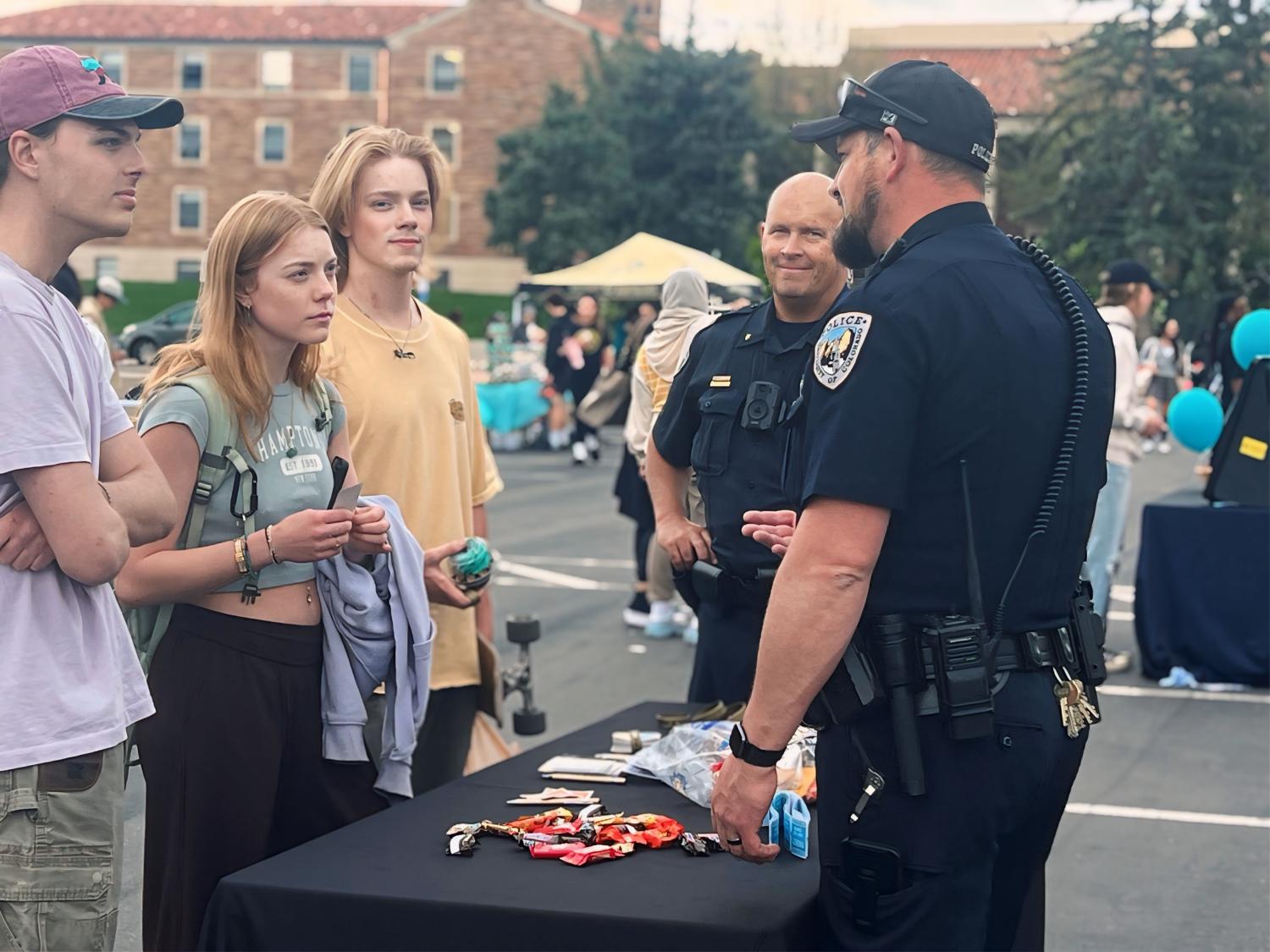 Officers tabling at Consent Carnival