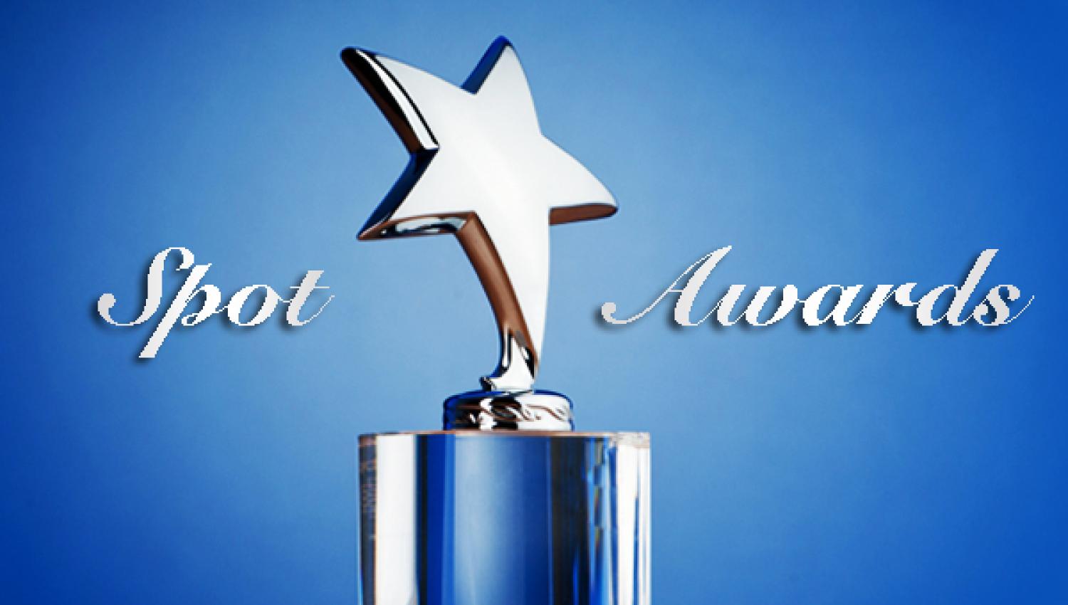 The ficticious Spot Award trophy