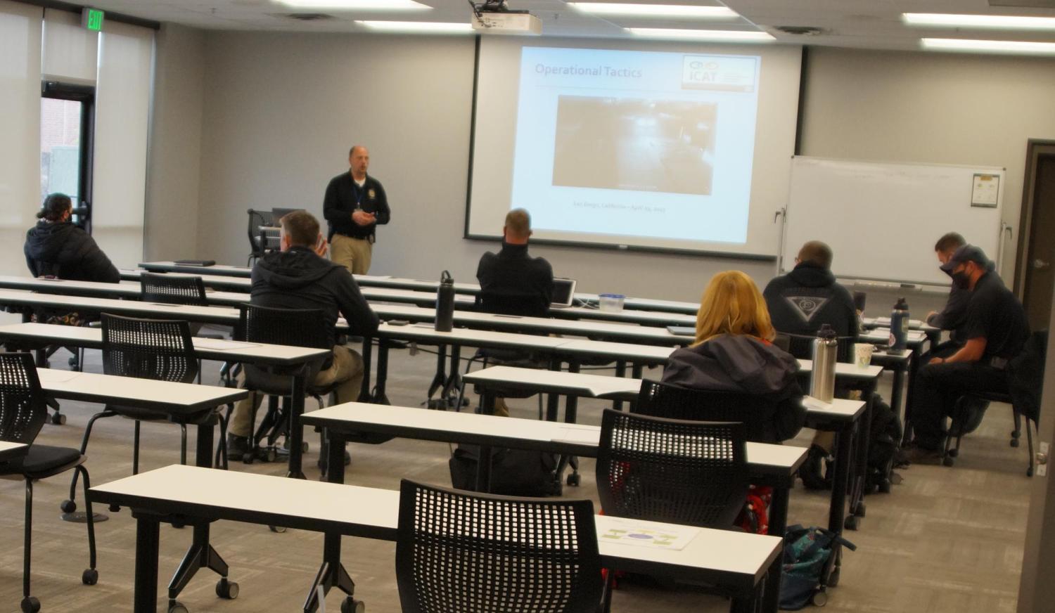 CUPD officers train other officers and dispatcher in Integrating Communications, Assessment, and Tactics