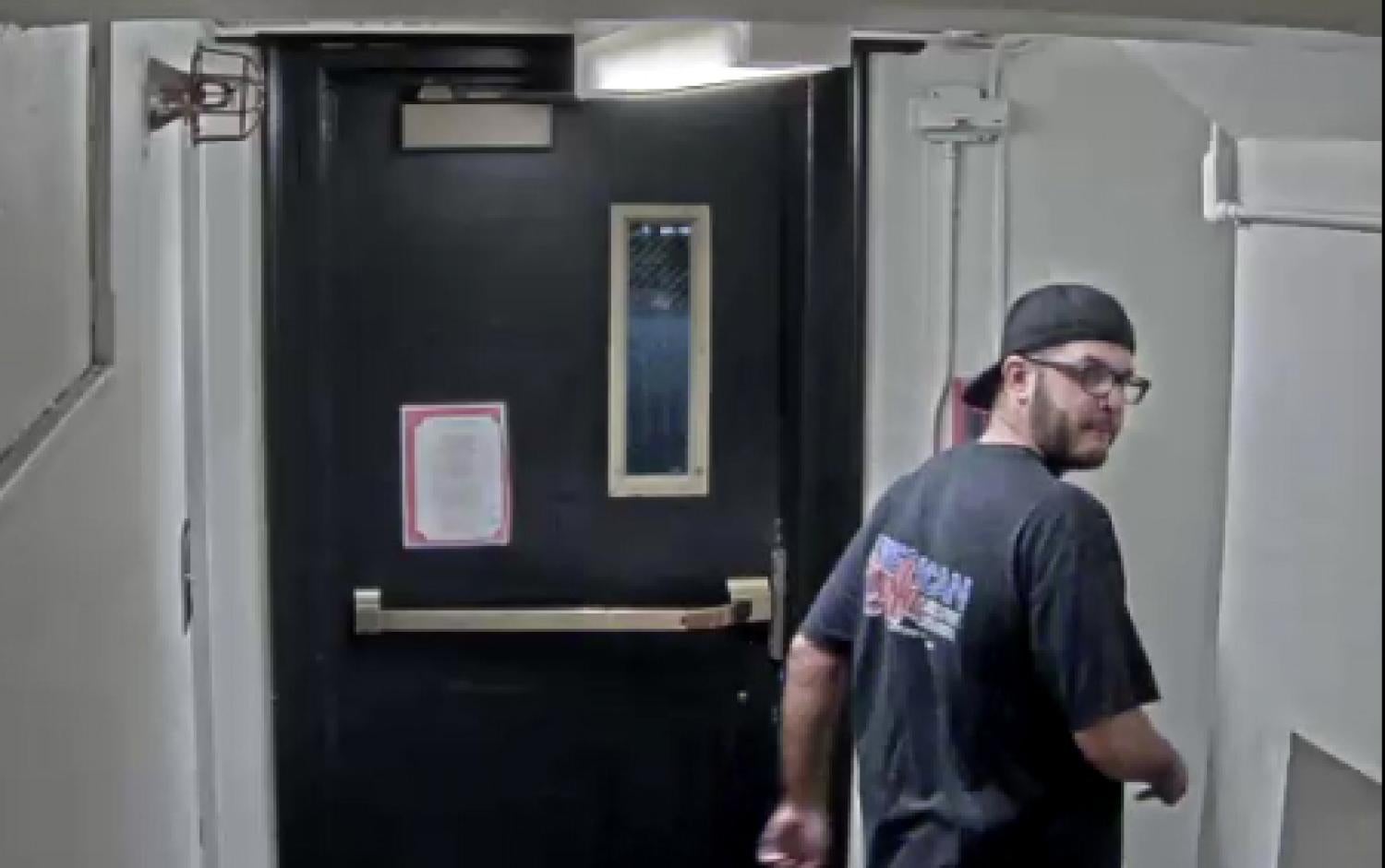 A screen capture of the suspect in burglaries on the CU Boulder campus