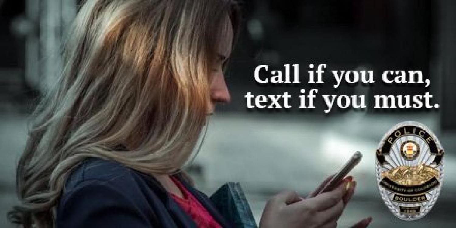 A woman texting