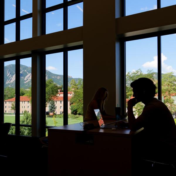 Student studying (link to graduate info)