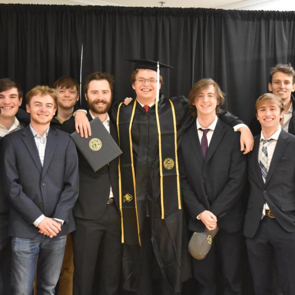 Graduate with friends