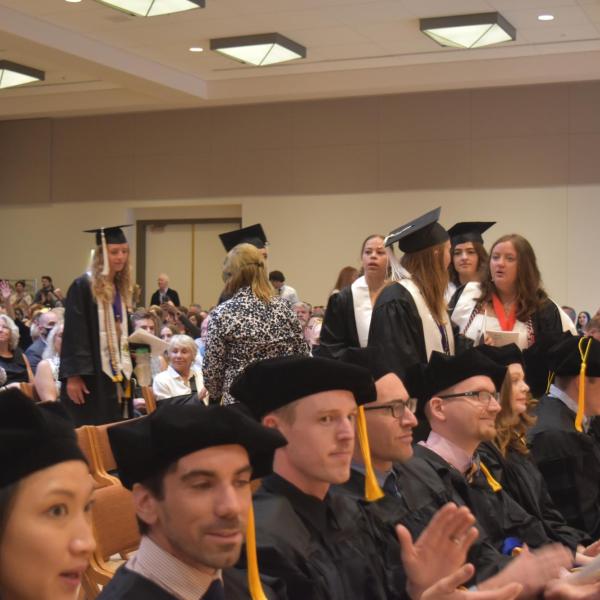 Undergraduates walking in