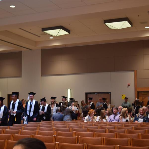 Undergraduates walking in