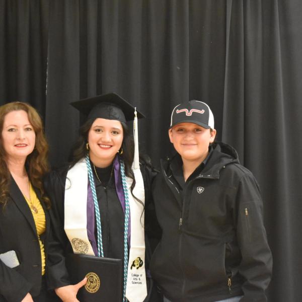 Graduate with family