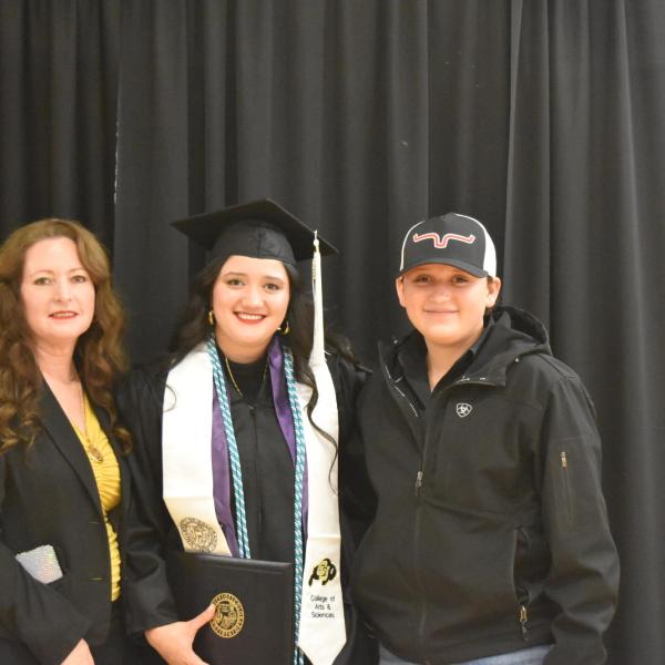 Graduate with family