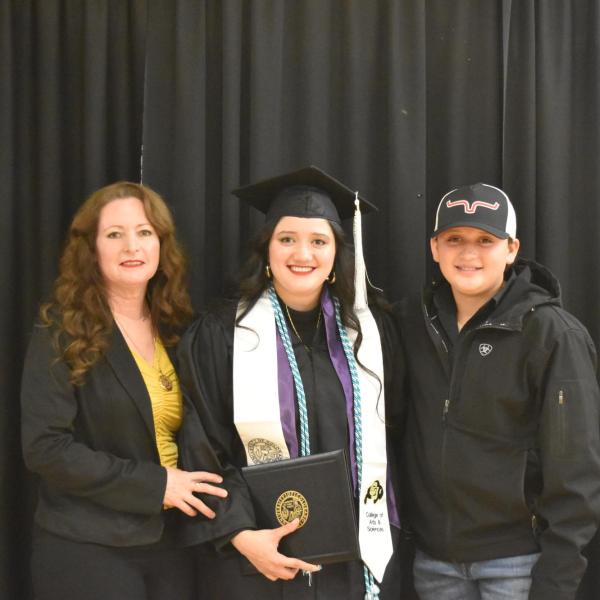 Graduate with family