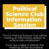 Political Science Club Info Session announcement