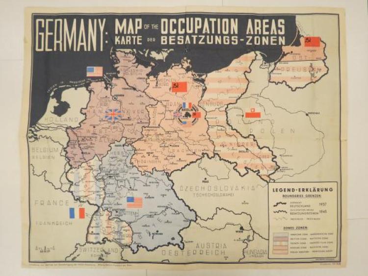 Germany: Map of the Occupation Areas. Karte der Besatzungs-Zonen (1945