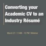 Webinar CV to Resume logo