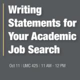 Career Services flyer for Writing Academic Statements