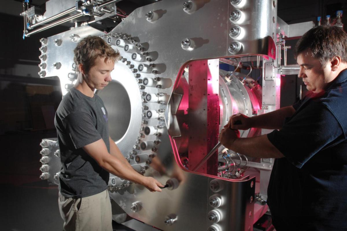 Mentor and postdoc in lab