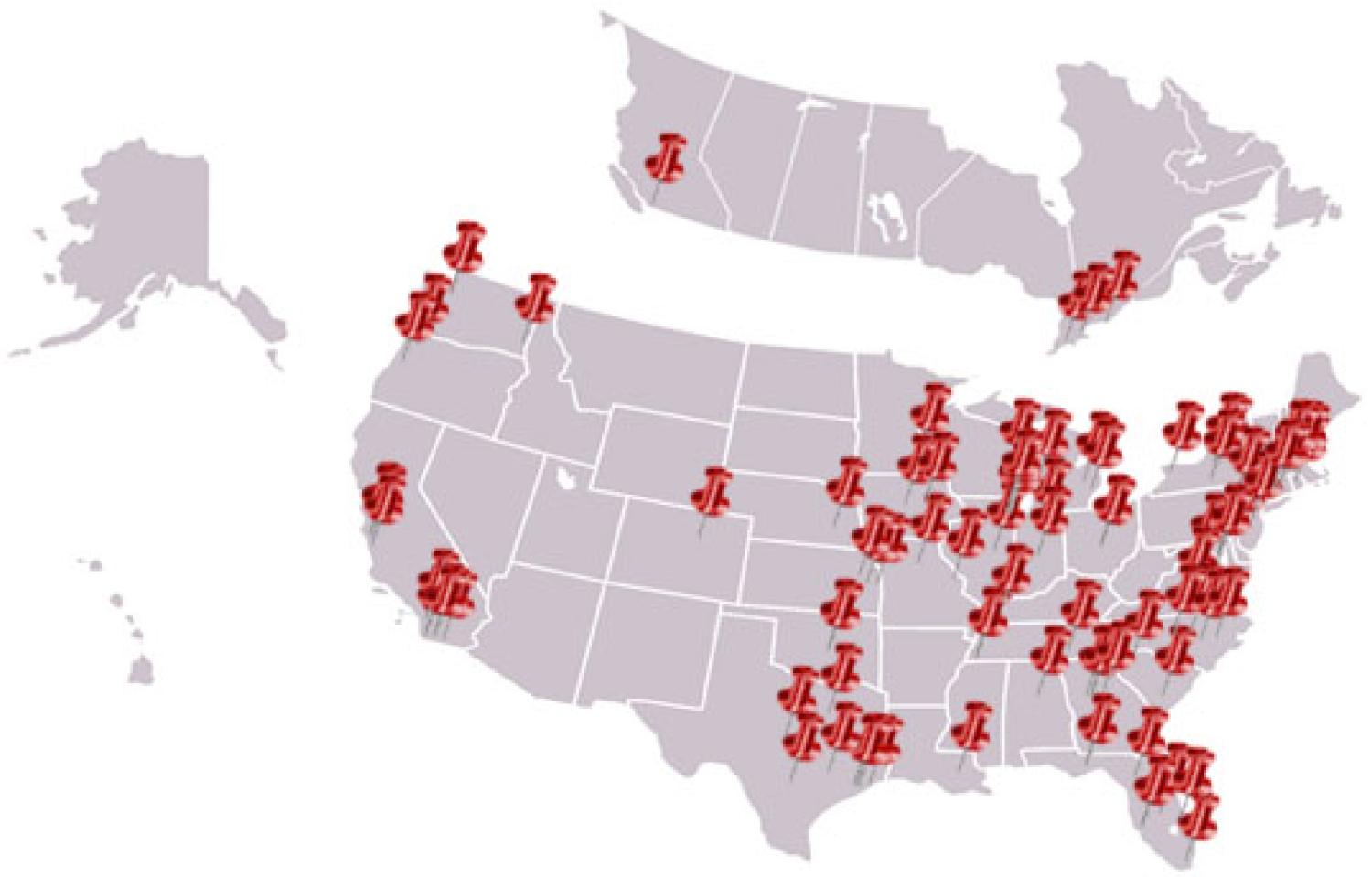 NPAW map of events