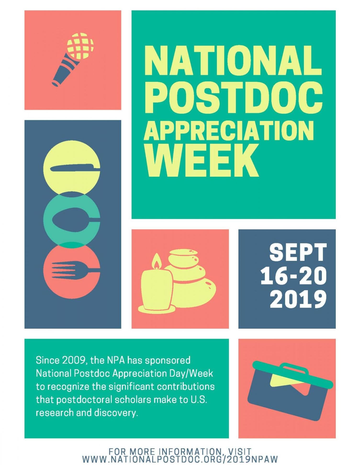 National Postdoc Appreciation Week flyer