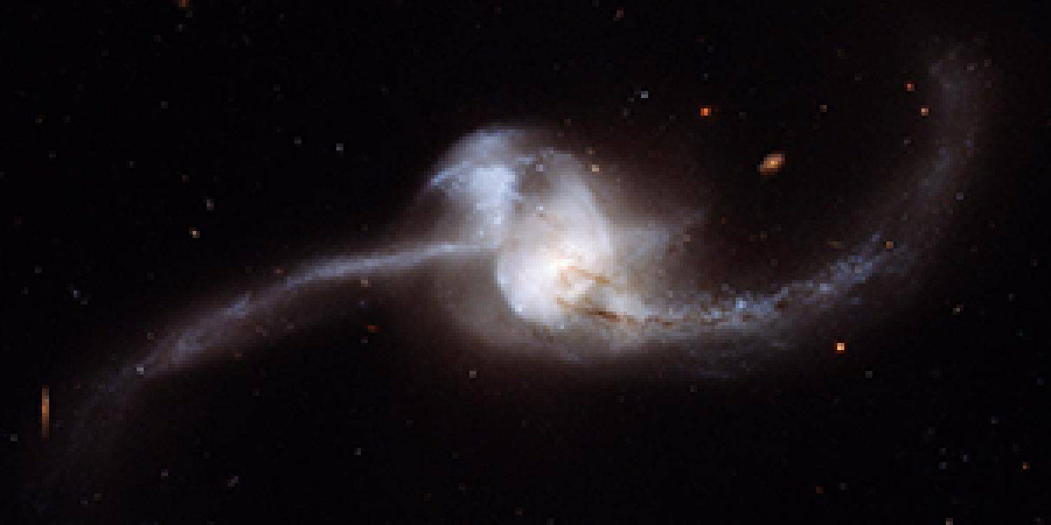 Galaxy crashes and black holes
