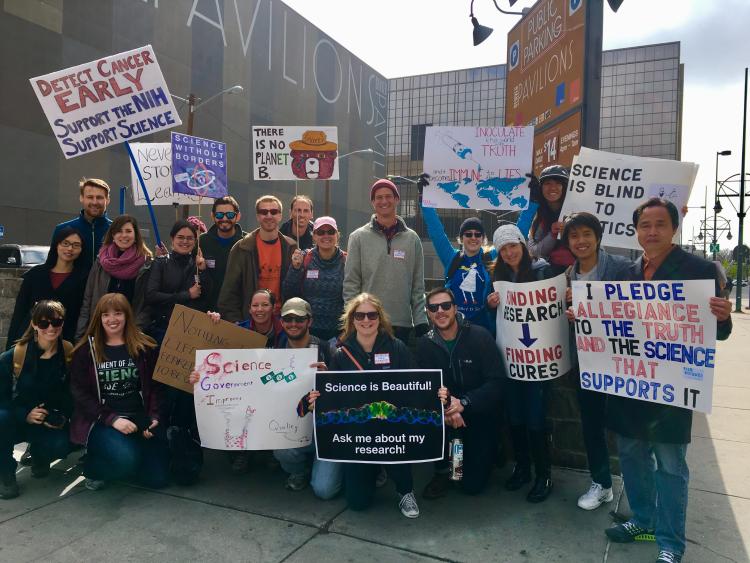 PAC members at the March for Science 2017 - 1