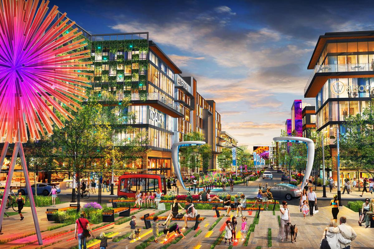 Artist depiction of Pena station next city project