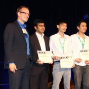 Saad Pervaiz (second from left) accepts his award