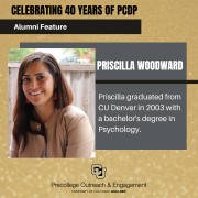 Priscilla Woodward, PCDP alumni